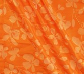 Green mikado jacquard floral